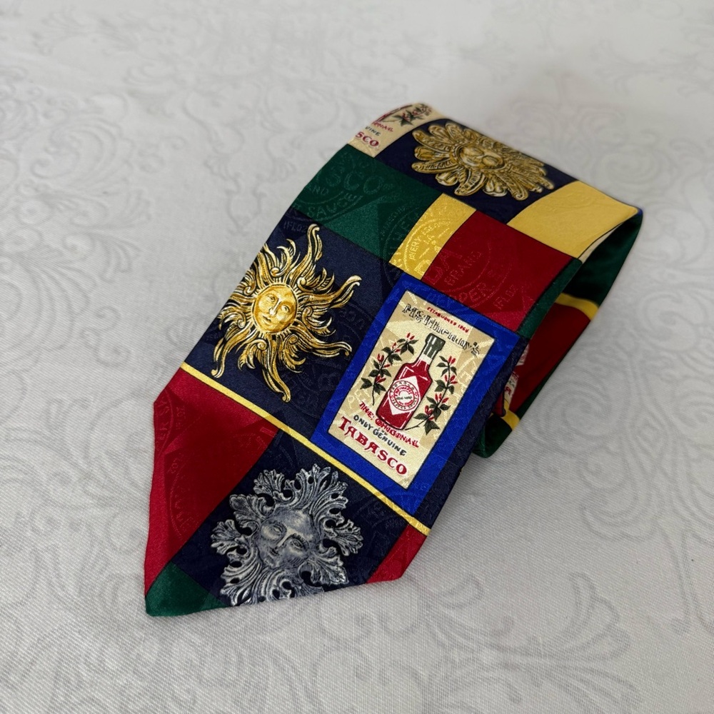 NWT Tabasco Graphic Sun Silk Tie